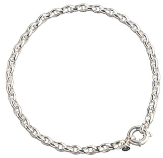 Necklace Rolo Silver 9mm 18"