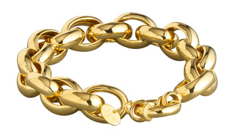 Rolo Large Gold Bracelet 13mm 8.0"