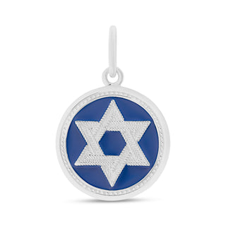 Star of David Silver Royal Blue Small