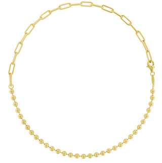 Split Chain: Gold Oval & Ball 5mm 18"