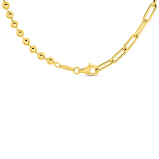 Split Chain: Gold Oval & Ball 5mm 18"