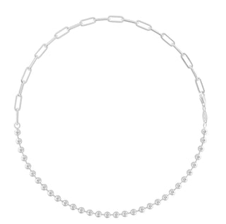 Split Chain: Silver Oval & Ball 5mm 18"