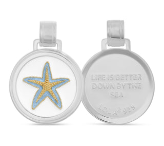 Starfish Gold Light Blue Large