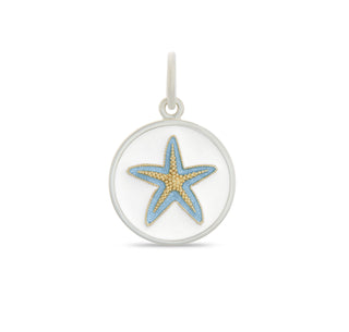 Starfish Gold Light Blue Small