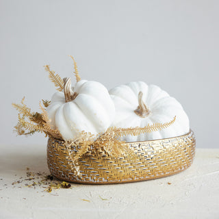Resin Pumpkin White & Brown - CF4310