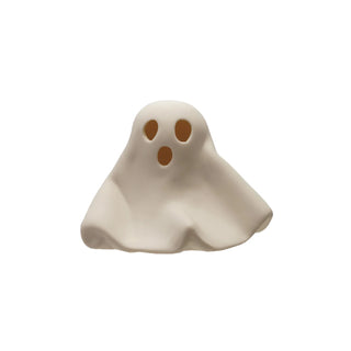 Stoneware Bisque Ghost with LED Light, White