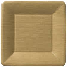 Solid Gold 10" Square Plates