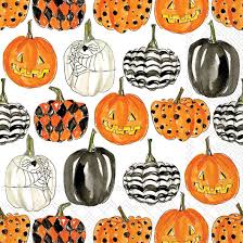 Pumpkin Pattern Cocktail Napkin