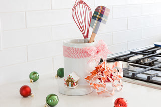 H9 Utensil Crock Pinstripes