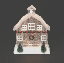 9" H Confetti Lighted Swirl Clear Barn