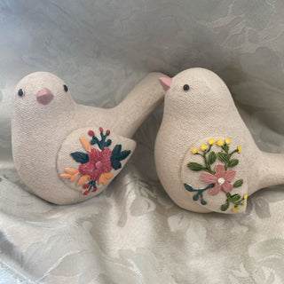 Floral Embossed Bird