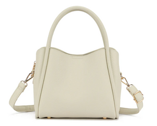 Clara 3 Compartment Satchel/Crossbody Bag - Ivory