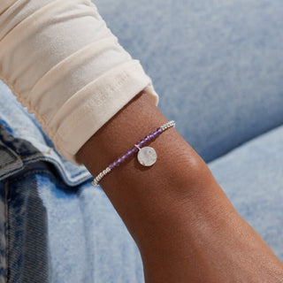 A Little Birthstone "February Amethyst" Bracelet