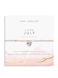 A Little Birthstone "July Sunstone" Bracelet Silver
