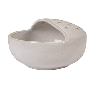 Stoneware Strainer Bowl, White