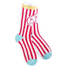 74686 WorldÕs Softest Cozy Crew OS Popcorn Socks