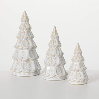 PN4147Lg Ceramic Cream Pine Tree