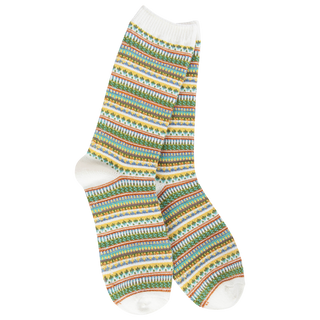 World's Softest Boho Crew OS White Stripe