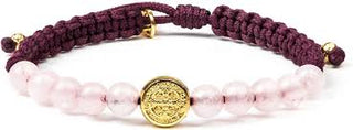 Wake up and Pray Meditation Bracelet - Rose Quartz/Gold - 18004RQ