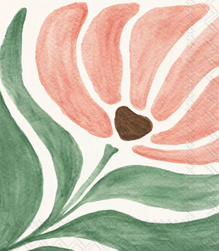Modern Petals Peach CKTL Napkin C064400