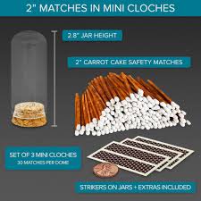 2" Matches + Mini Cloche - Carrot Cake