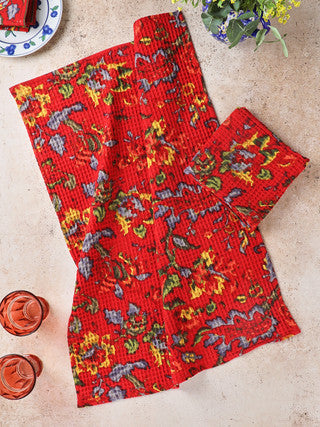 Isabelle's Ikat Red Tea Towel