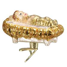 24228 Baby Jesus In Manger Orn.
