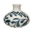 Round Hand Painted Stoneware Vases w/Abstract Design SM