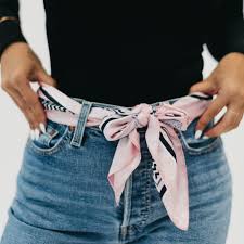 Printed Equestrian Hair Scarf Bubblegum Pink