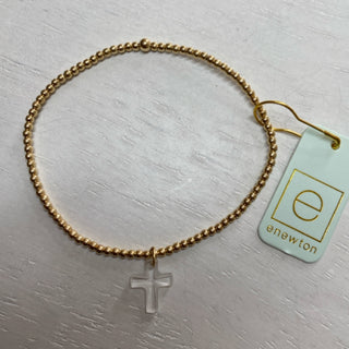 Blessed Gold Crystal Charm 2mm Bracelet