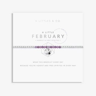 A Little Birthstone "February Amethyst" Bracelet