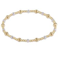 Sincerity Gold & Pearl 4mm Bracelet