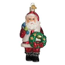 40279 Santa With Wreath Orn