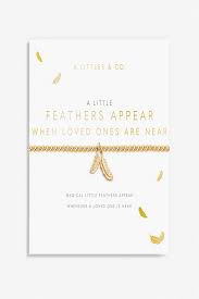 A Little "Feathers Appear When Loved Ones Are Near" Bracelet Gold
