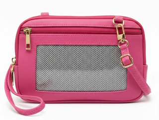 Cell Phone Mini Crossbody Wallet Bag - Barbie Pink