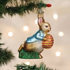 12690 Peter Rabbit With Easter Egg Ornament - OWC