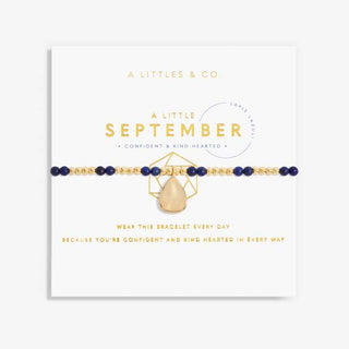 A Little "September Birthstone" Gold Bracelet