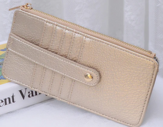 Saige Slim Cardholder Wallet - Champagne Gold