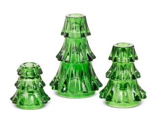 Green Tree Candle Holders - Medium
