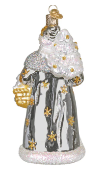 40358 Sterling Santa Ornament - OWC
