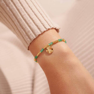A Little "August Birthstone" Gold Bracelet