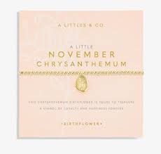 A Littles Birthflower "November" Bracelet Gold