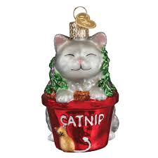12715 Catnip Cat Ornament - OWC