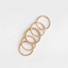 Ring- Gold Beaded Size 8 1.5mm