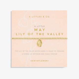 A Little Birth Flower "May" Lily of the Valley Bracelet Gold