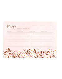 Pink Daisy Recipe Cards