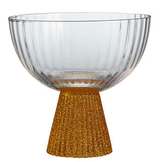 Beveled Coupe Glass - Gold