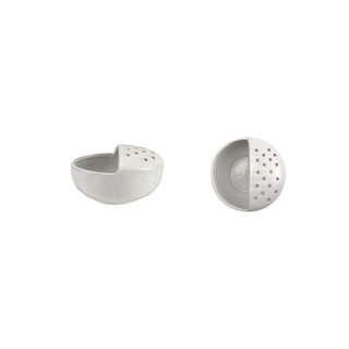 Stoneware Strainer Bowl, White
