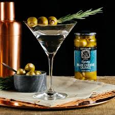 Tipsy blue cheese olives