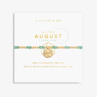 A Little "August Birthstone" Gold Bracelet
